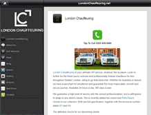 Tablet Screenshot of londonchauffeuring.net